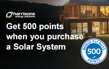 Get 500 points when you purchase a Solar System at Harrisons Energy Solutions