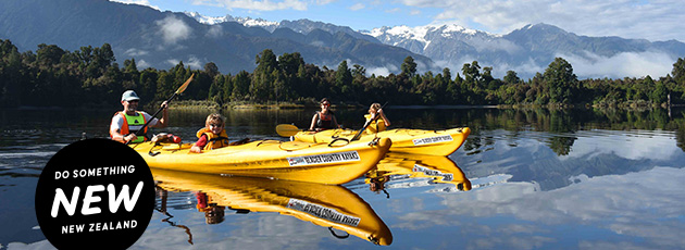 Save with family Kayaking Kiwis Glacier package