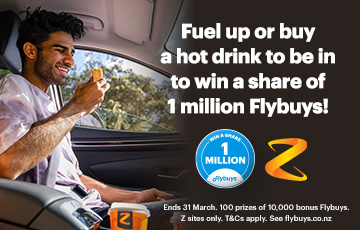 Fuel up or buy a hot drink to be in to win a share of 1 million Flybuys