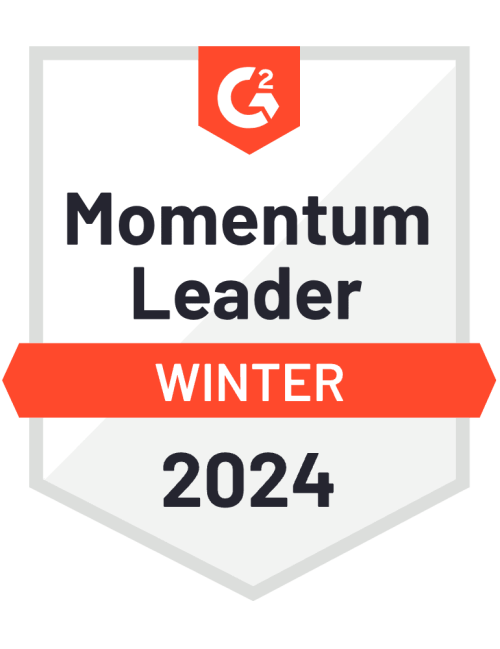 G2 Momentum Leader Badge - Winter 2024