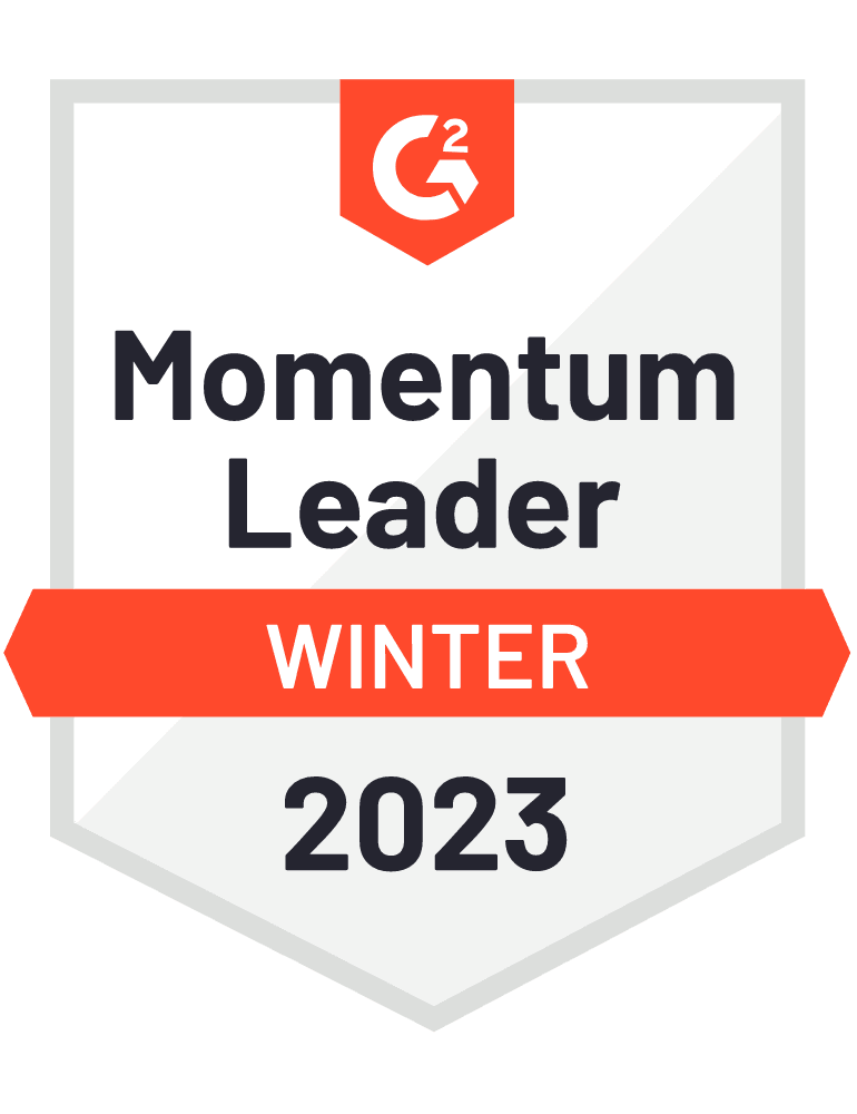 G2 Momentum Leader Badge - Winter 2023