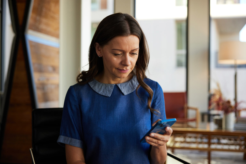 Woman with phone