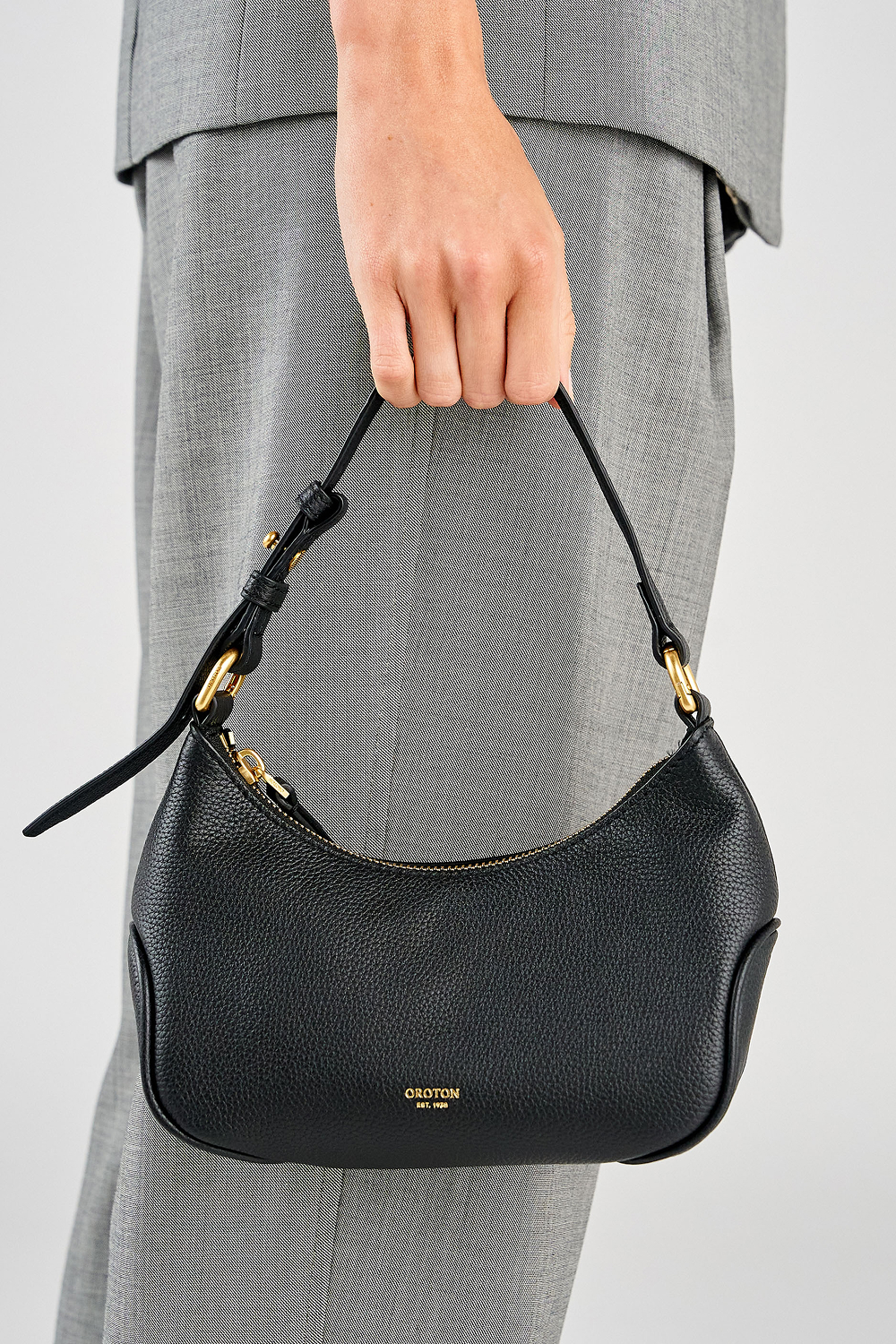 Anika Zip Top Crossbody - Black | Oroton
