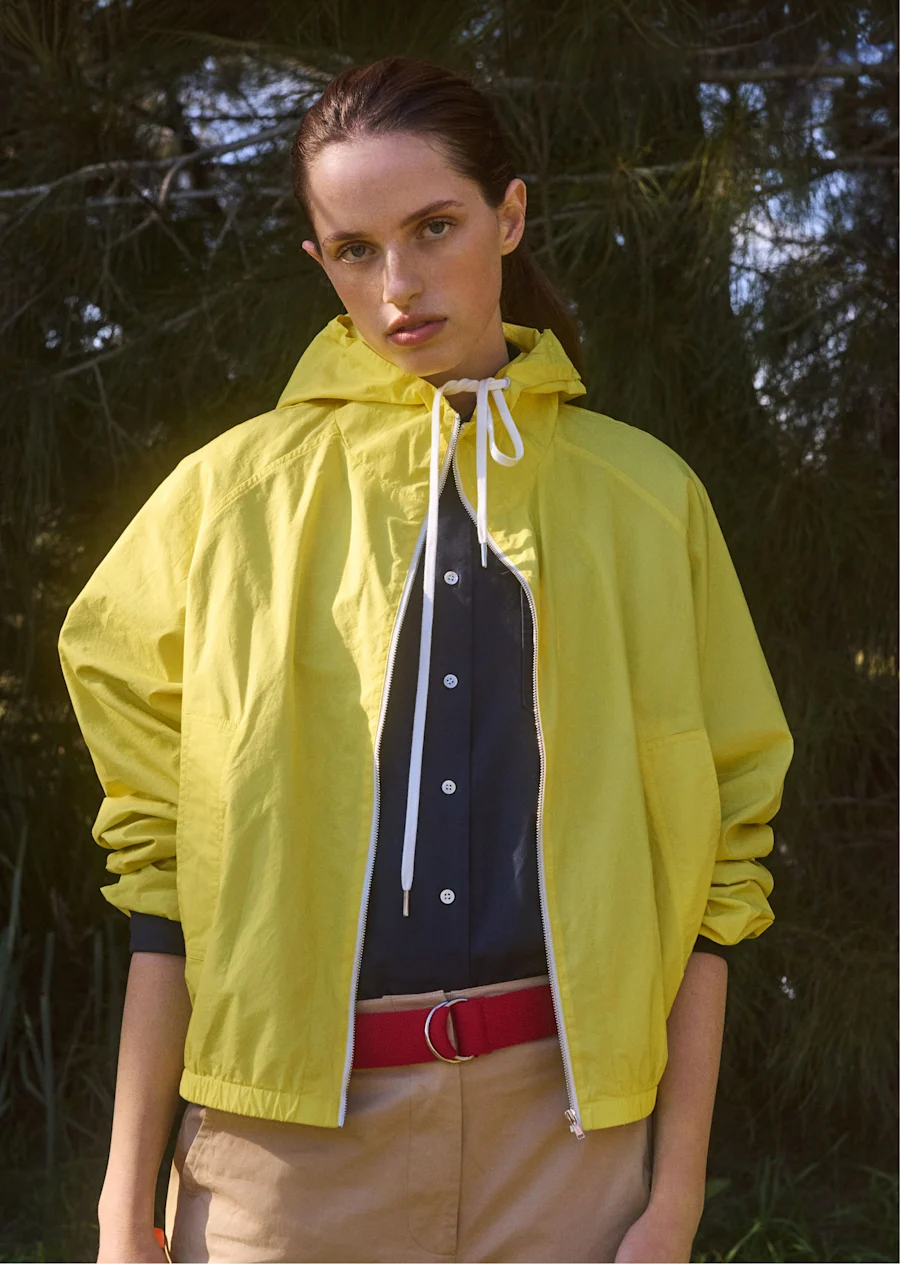 Model wearing the Weekend Windbreaker