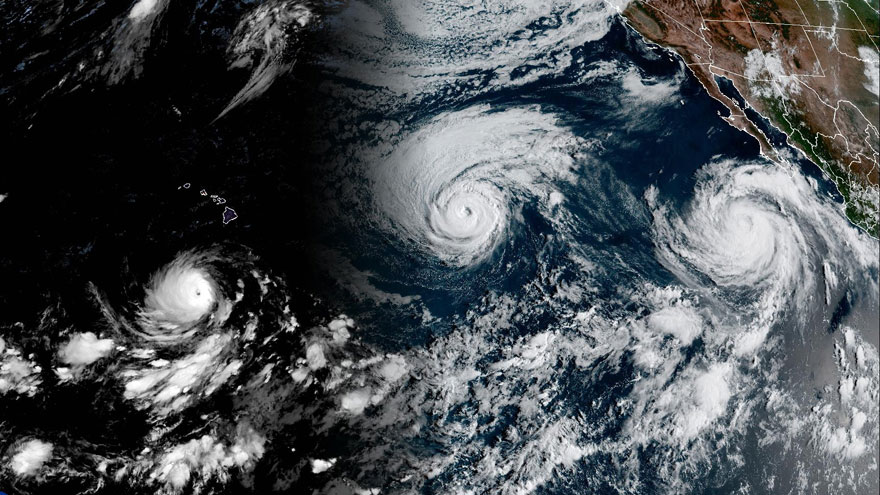 EPAC Signals: Hurricane Marie Won't Repeat; Karina, Lowell Surround Hawaii