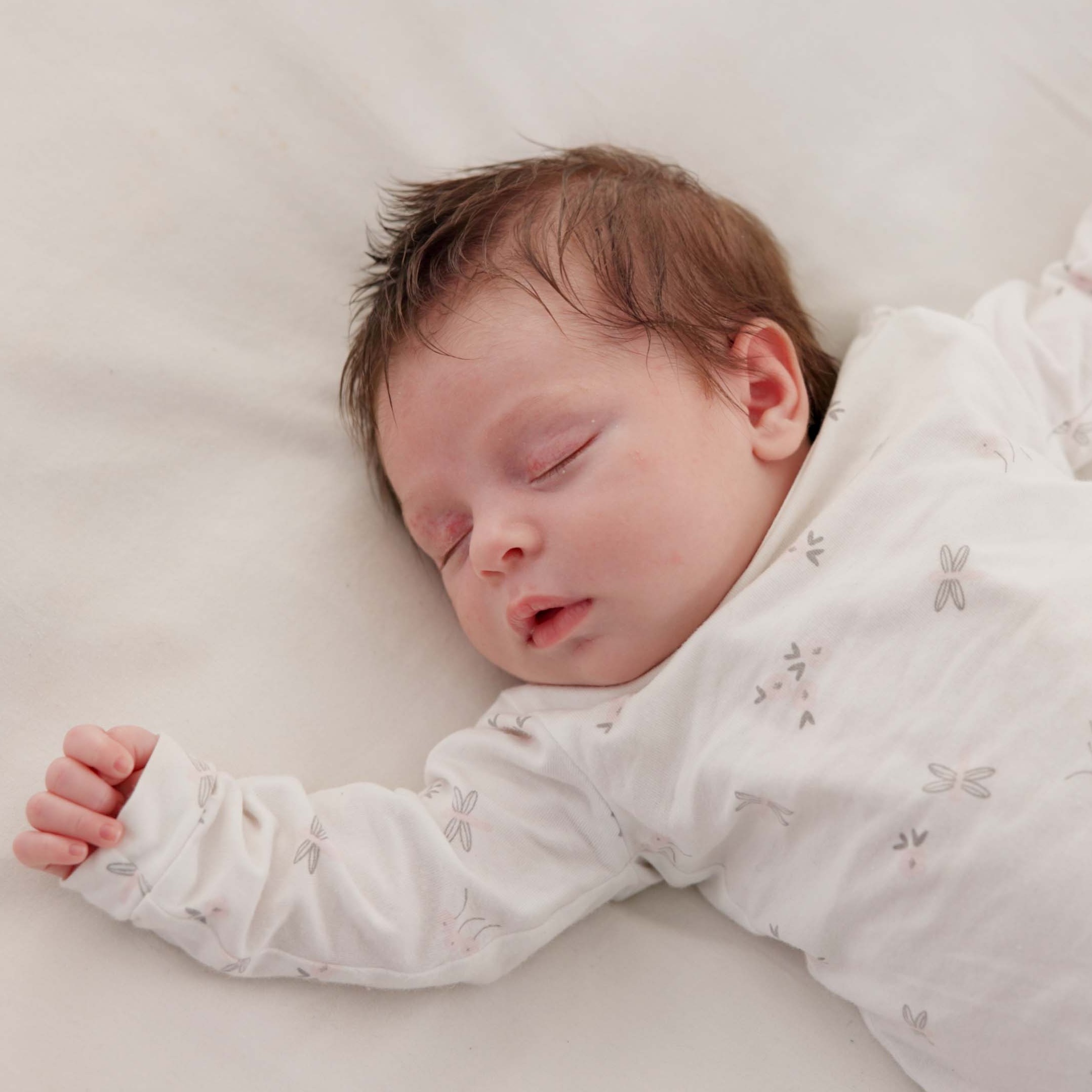 Baby sleeping in crib