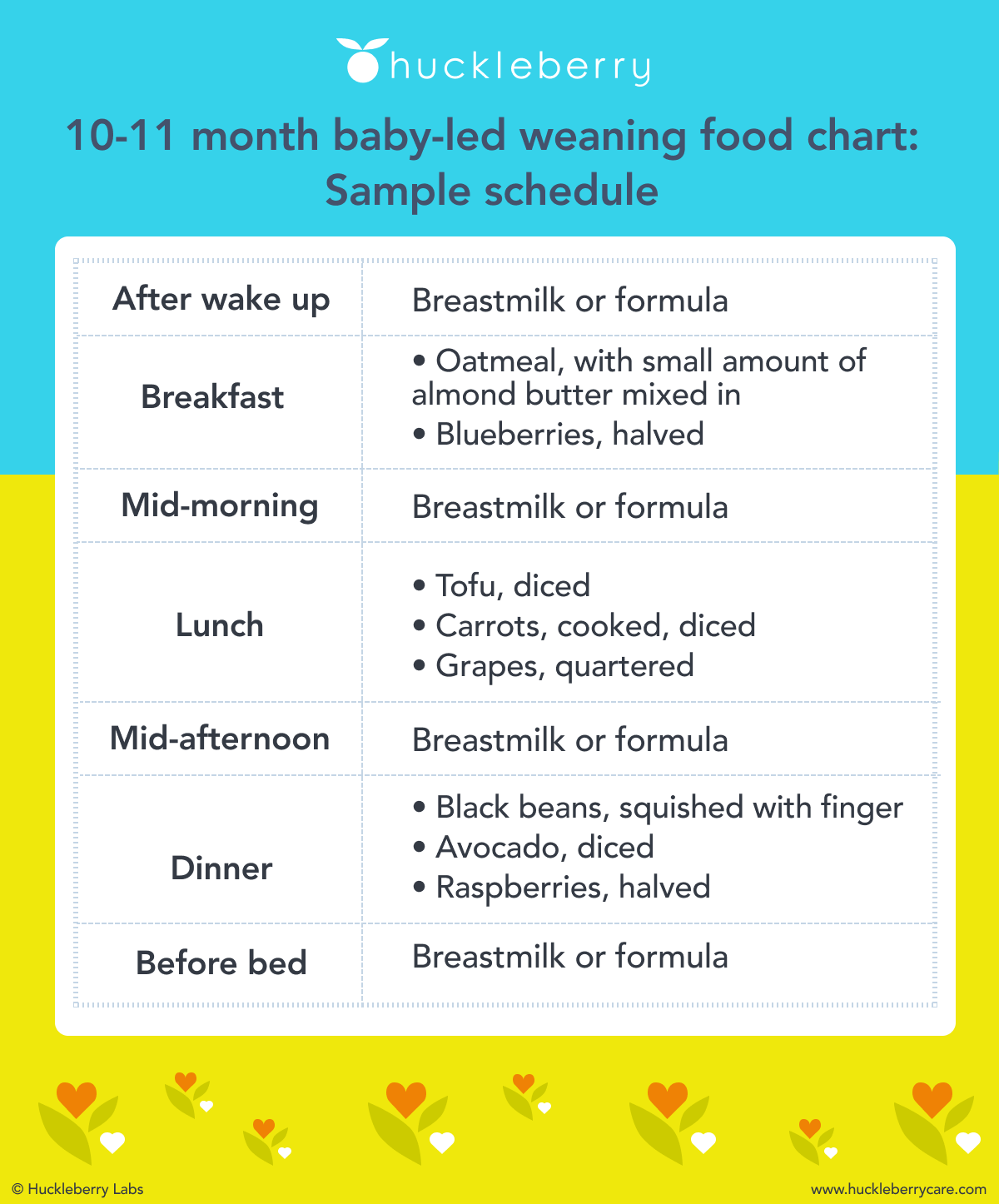 Food time table for 9 months baby fashion