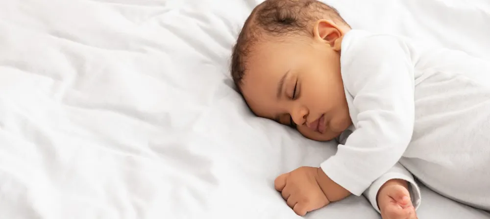 A baby sleeping.