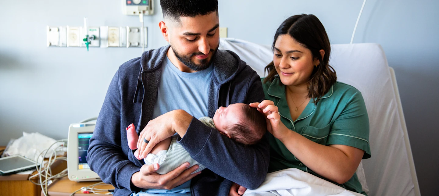 New parents in the hospital with newborn | Huckleberry