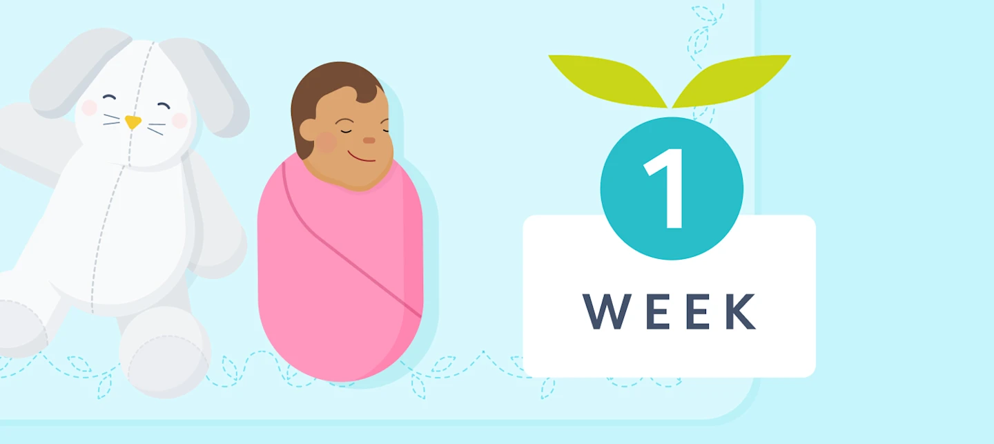 1 week old sleep schedule header | Huckleberry