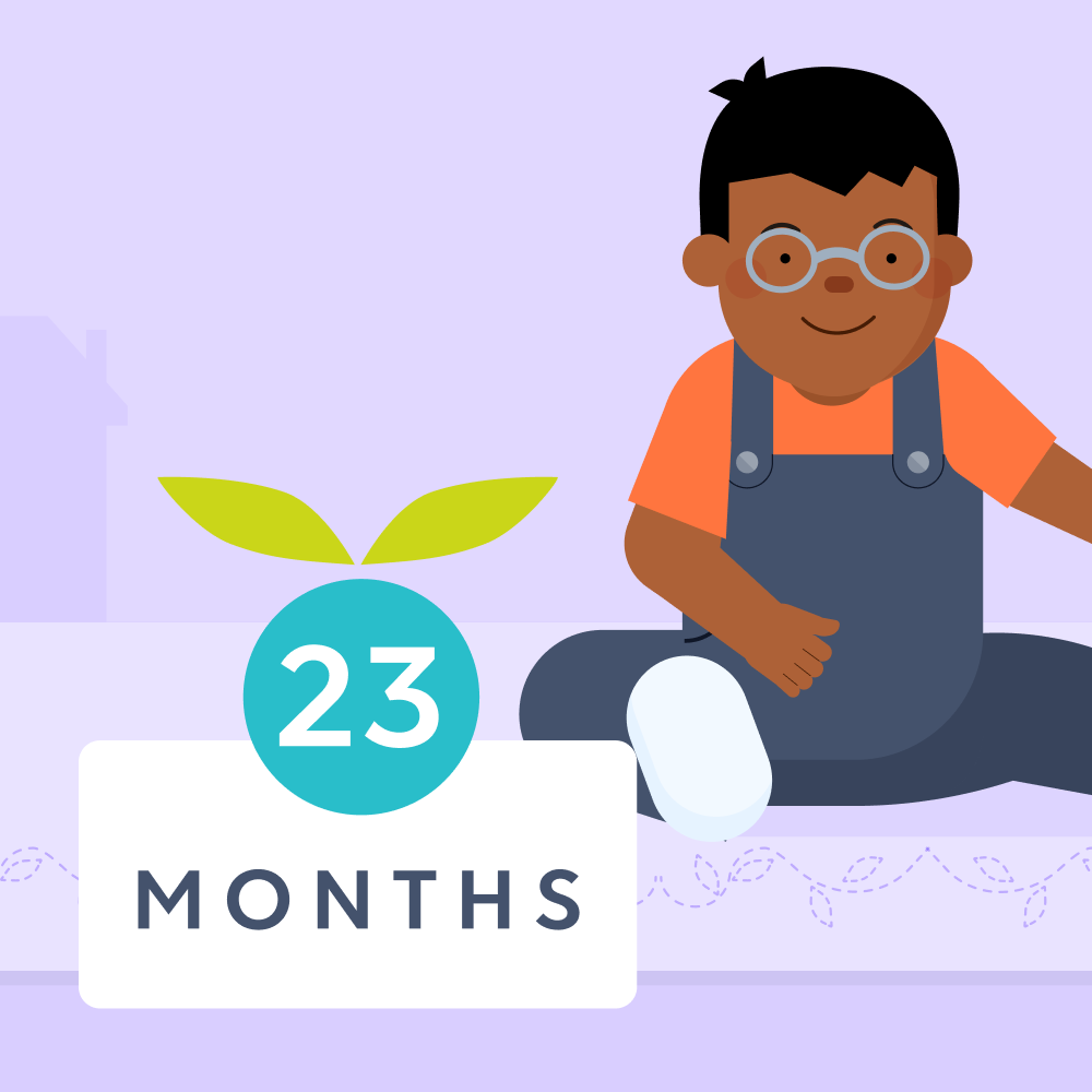 23 month toddler milestones illustrated image