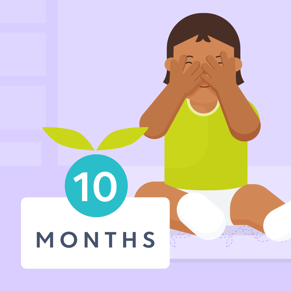 10 month milestones illustrated image
