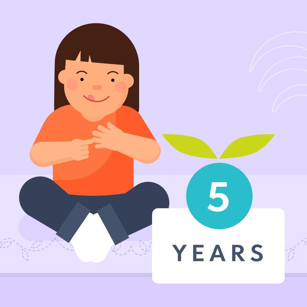 5 year old development illustrated image