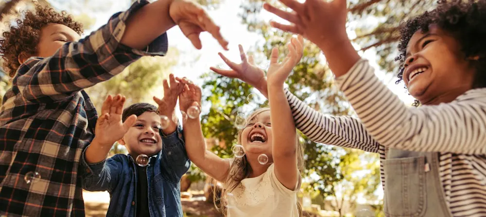 Four children having fun.