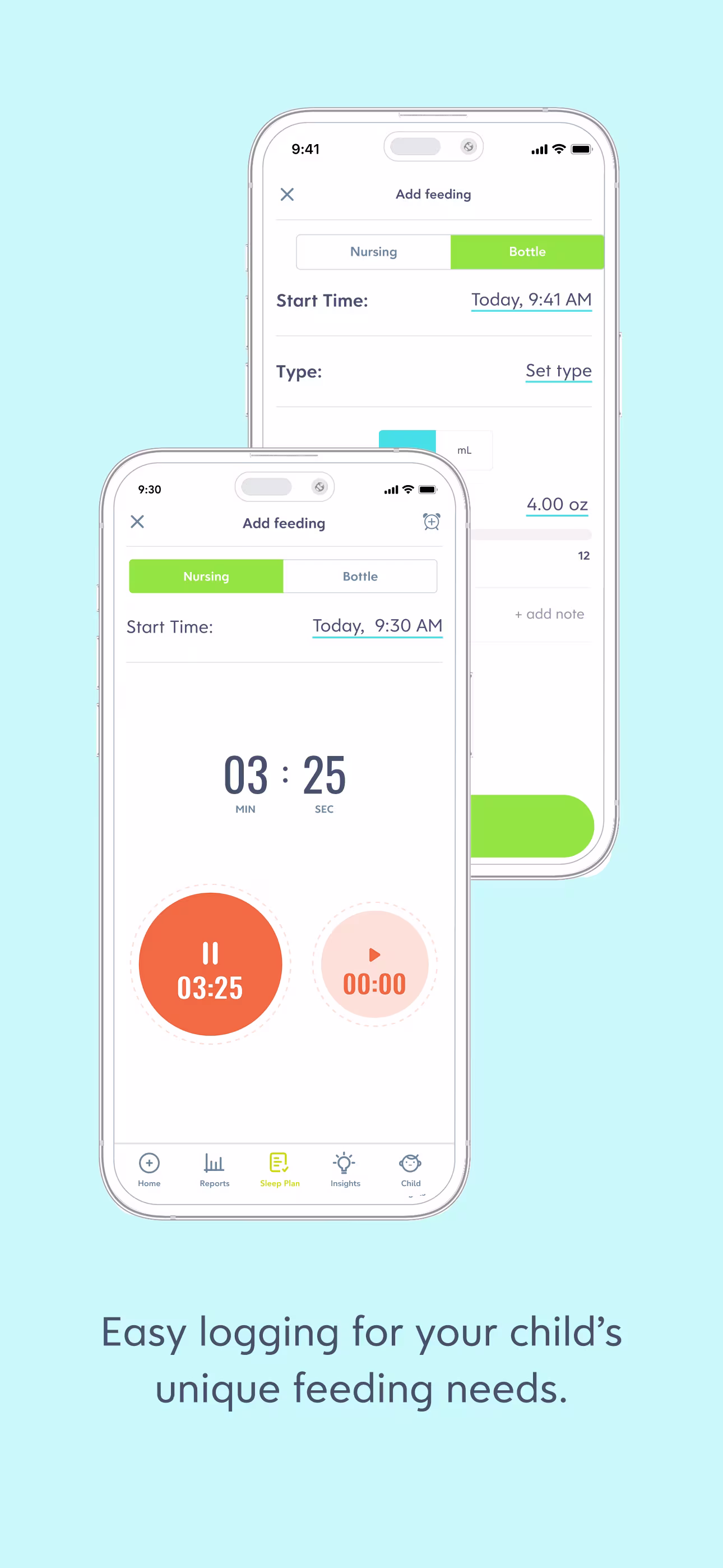 Huckleberry feeding tracker