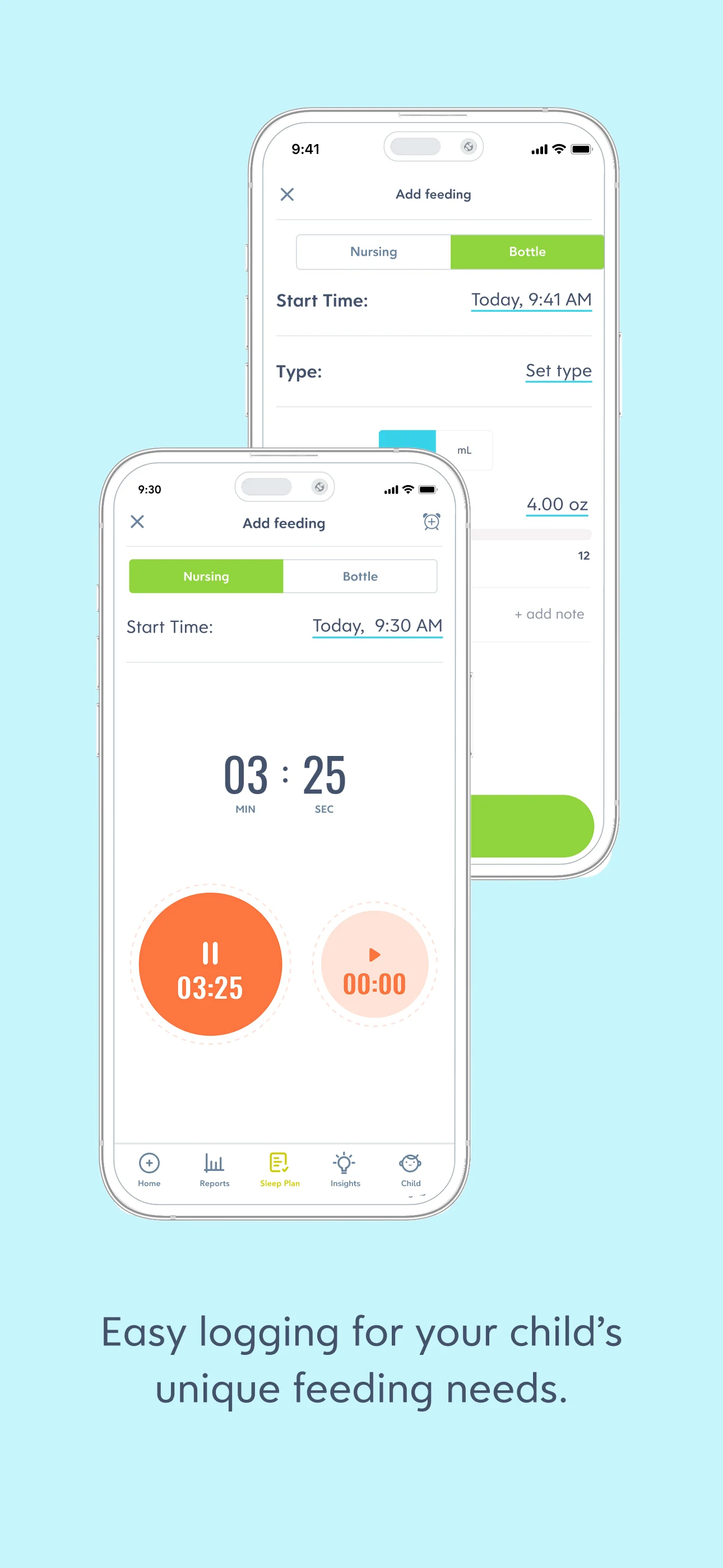 Huckleberry feeding tracker