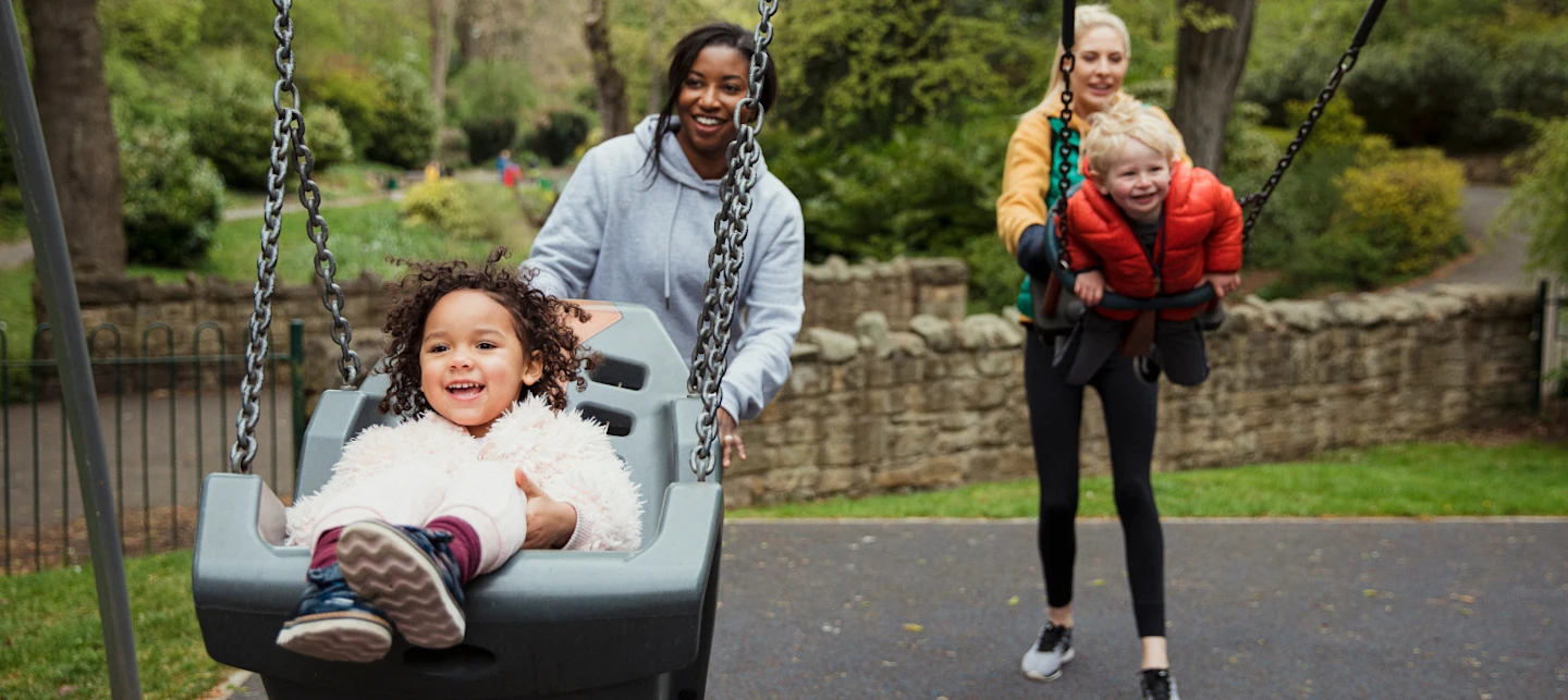 Moms with their kids at the park | Huckleberry