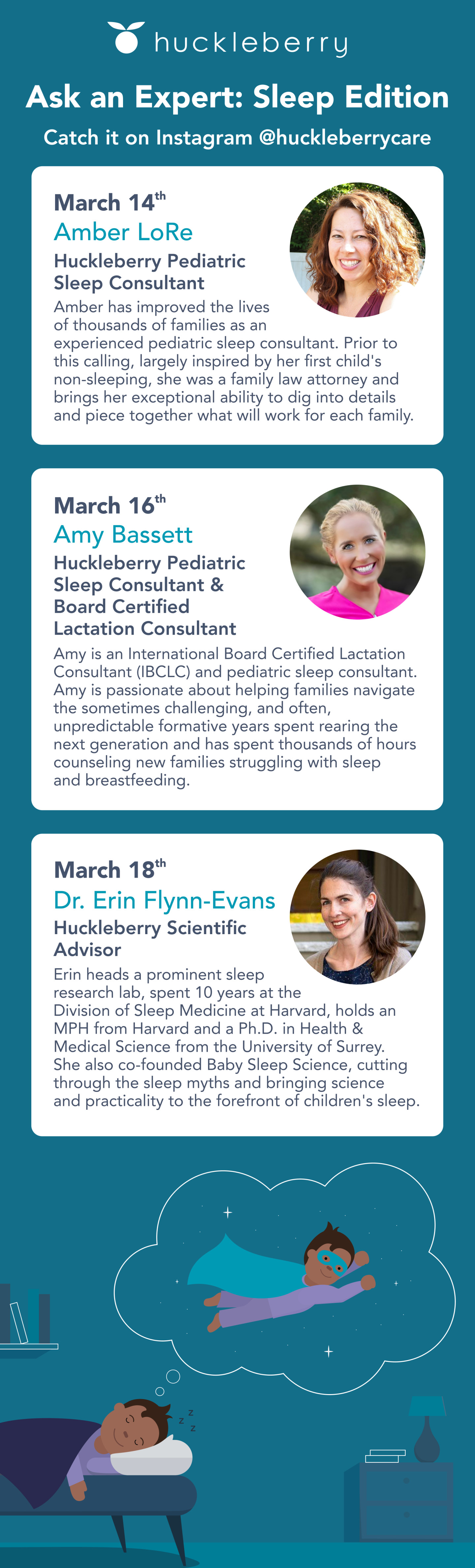 Ask An Expert: Sleep Edition with Huckleberry sleep experts.