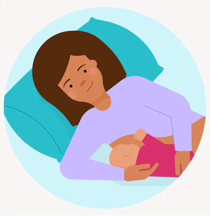 Side lying breastfeeding hold
