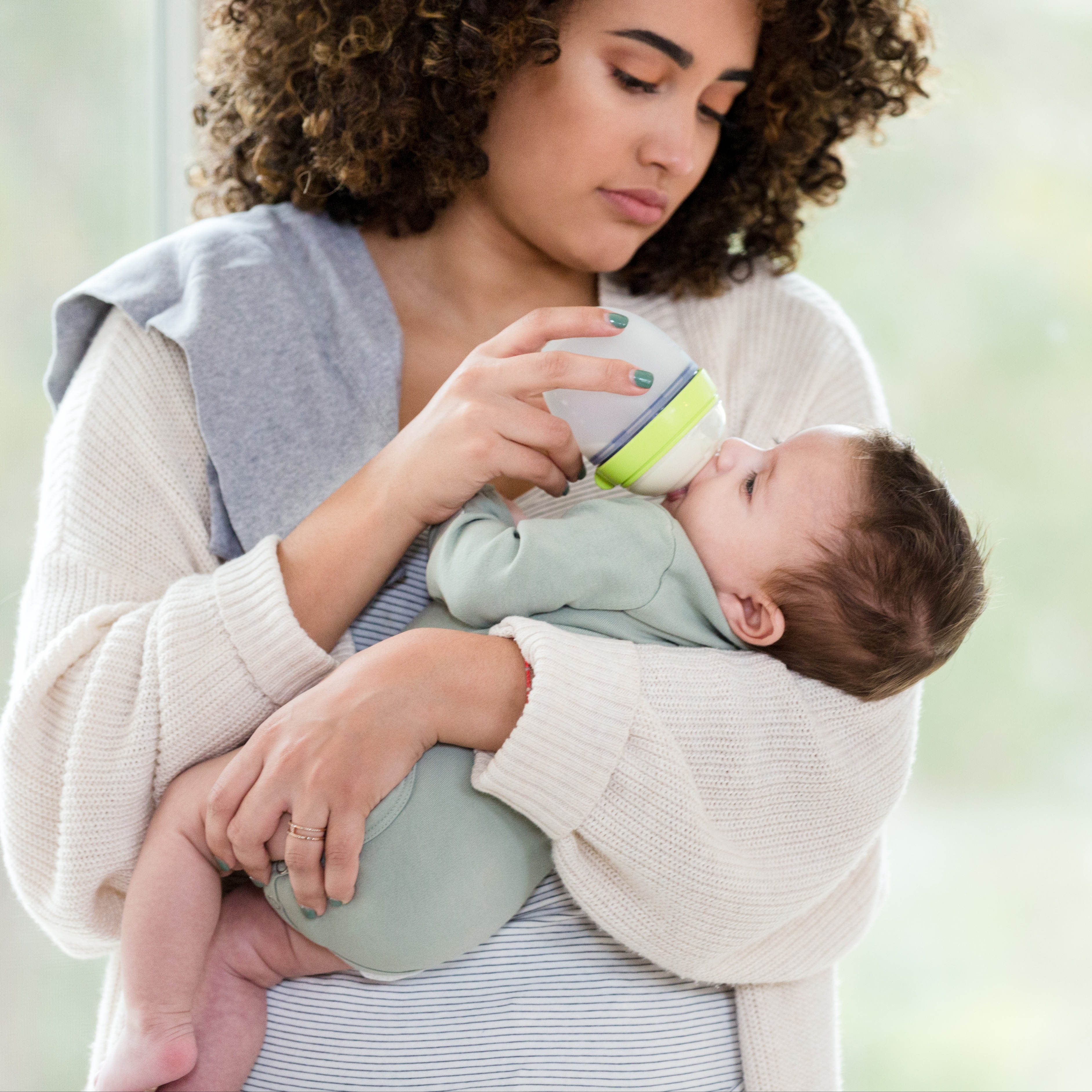 Baby drinking from bottle