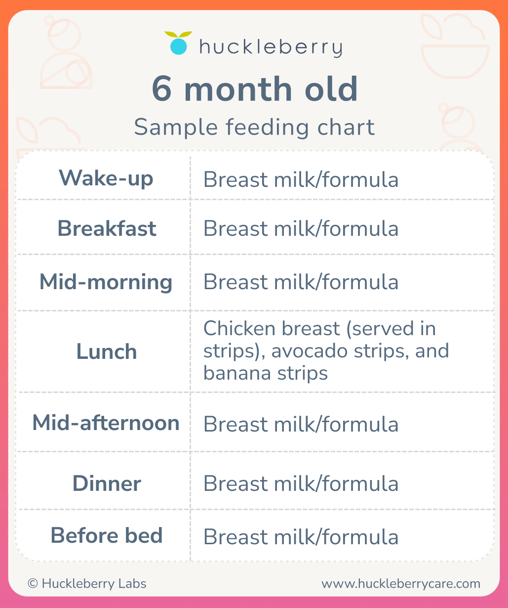 Baby led weaning meal plan fashion 6 months