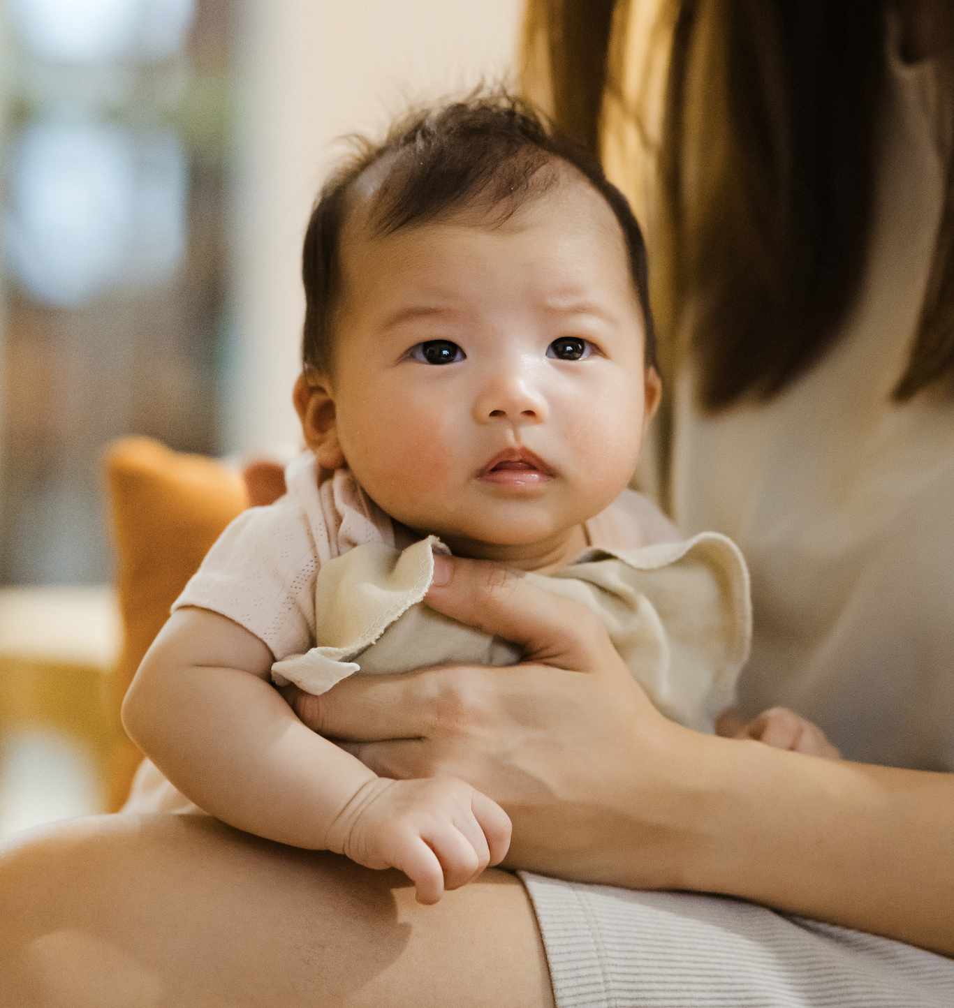 Baby burping after a feed