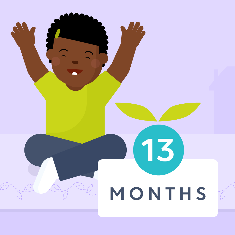 13 month milestones illustrated image
