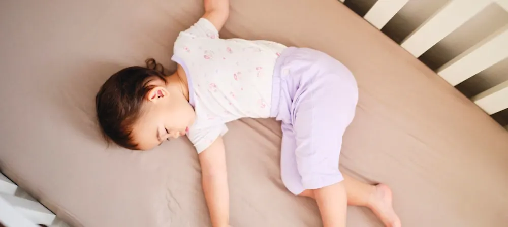 A baby sleeping.