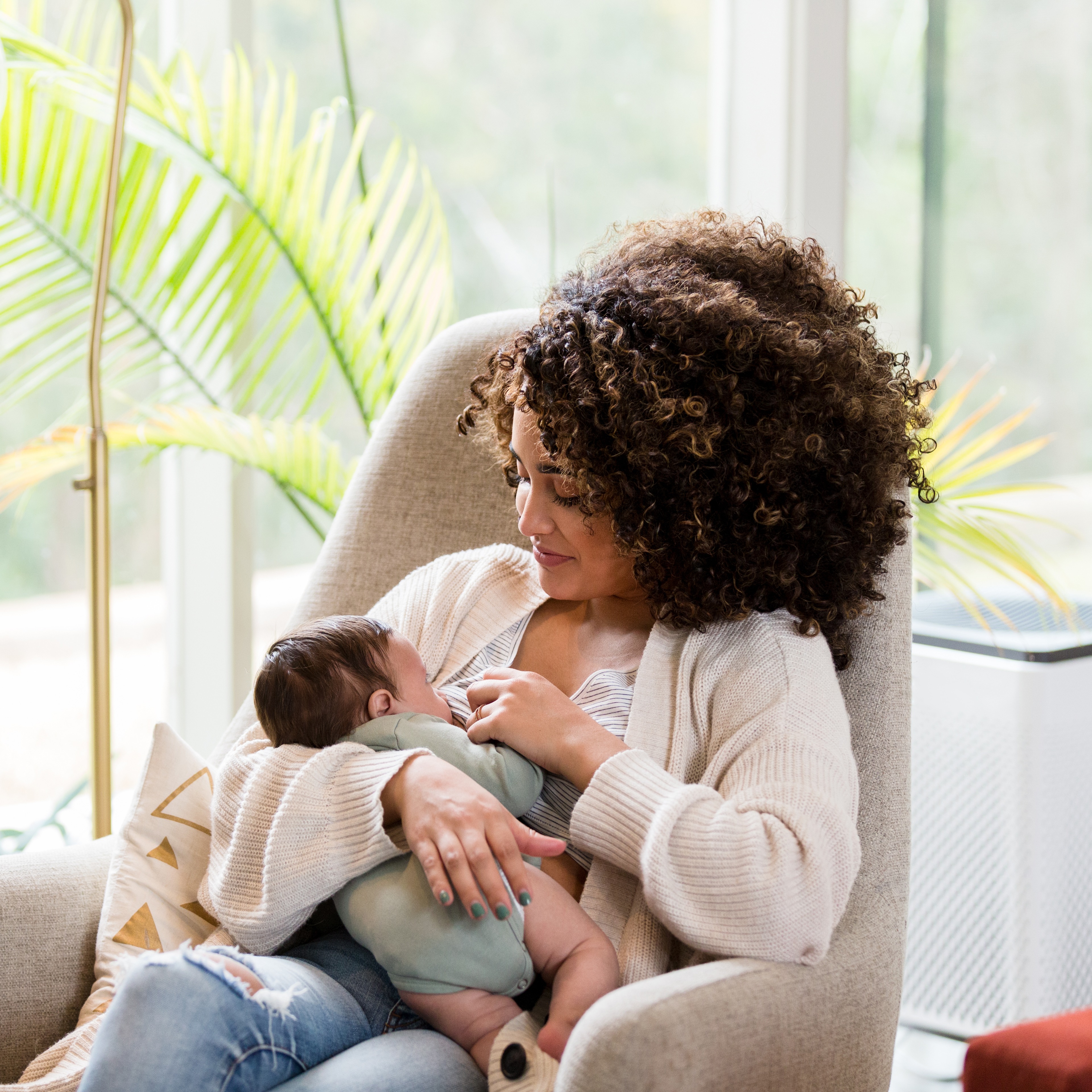 Mom nursing baby
