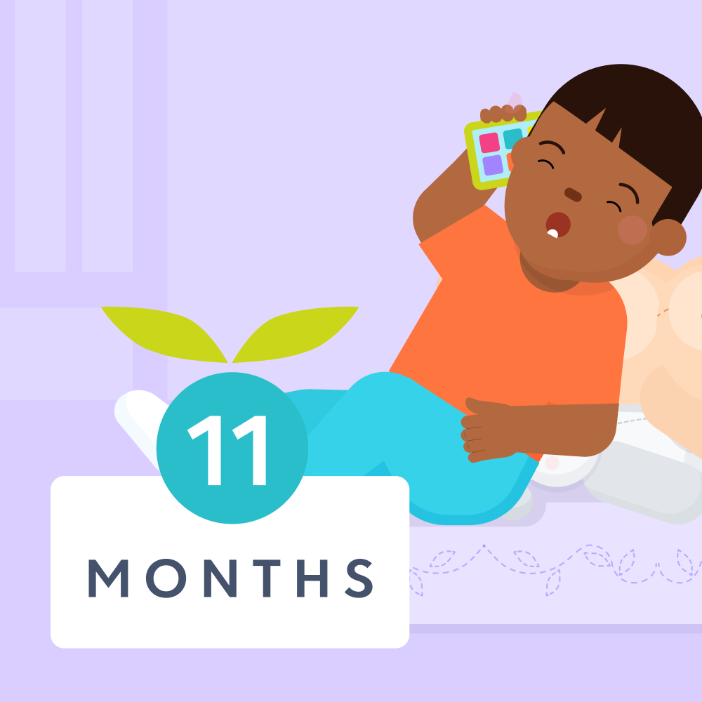 11 month milestones illustrated image