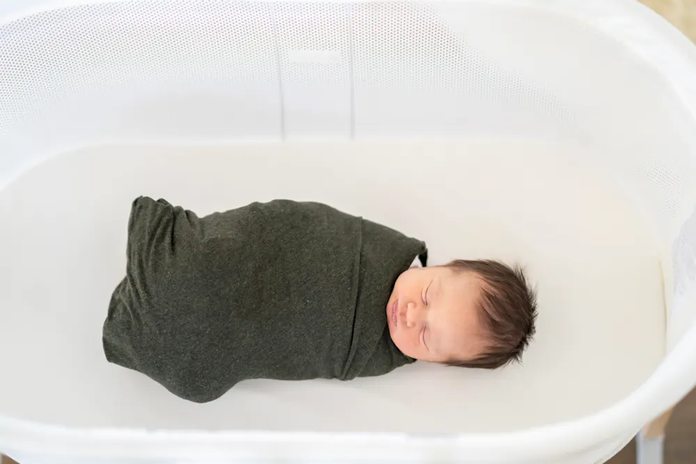 swaddled baby
