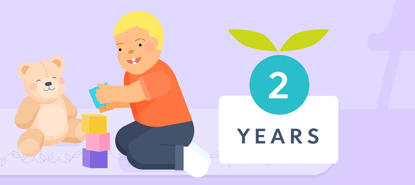 2 year old toddler milestones illustrated image | Huckleberry