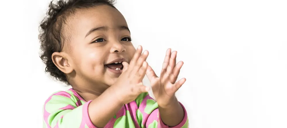 A baby clapping.