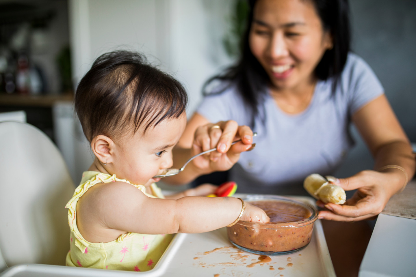 the mix method combination feeding baby led weaning and purees