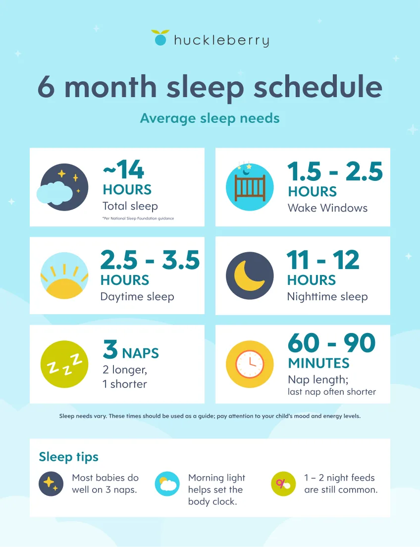 6 month old sleep cheat sheet