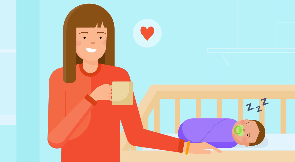Image of parent with baby tracker | Huckleberry