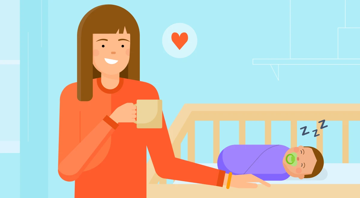 Image of parent with baby tracker | Huckleberry