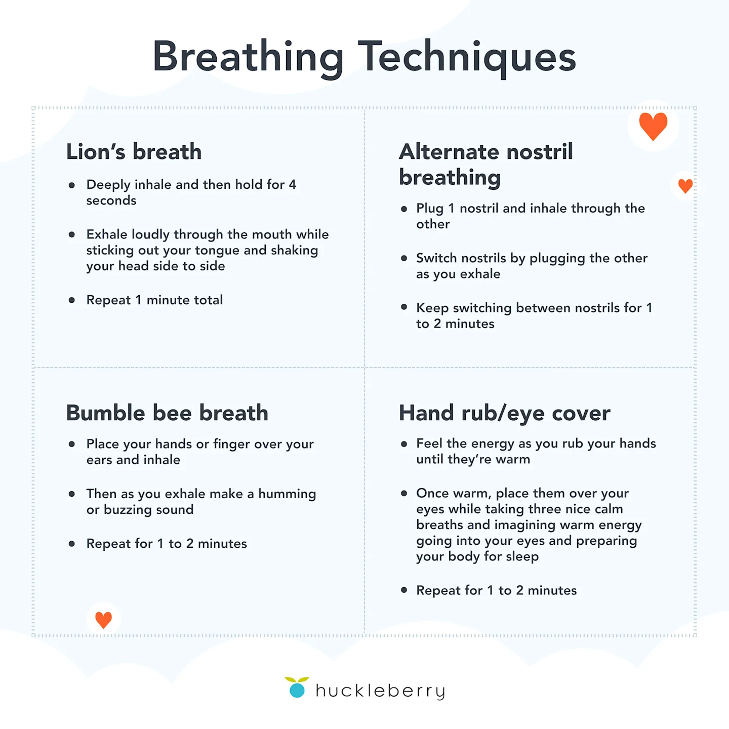 A graphic of breathing techniques.