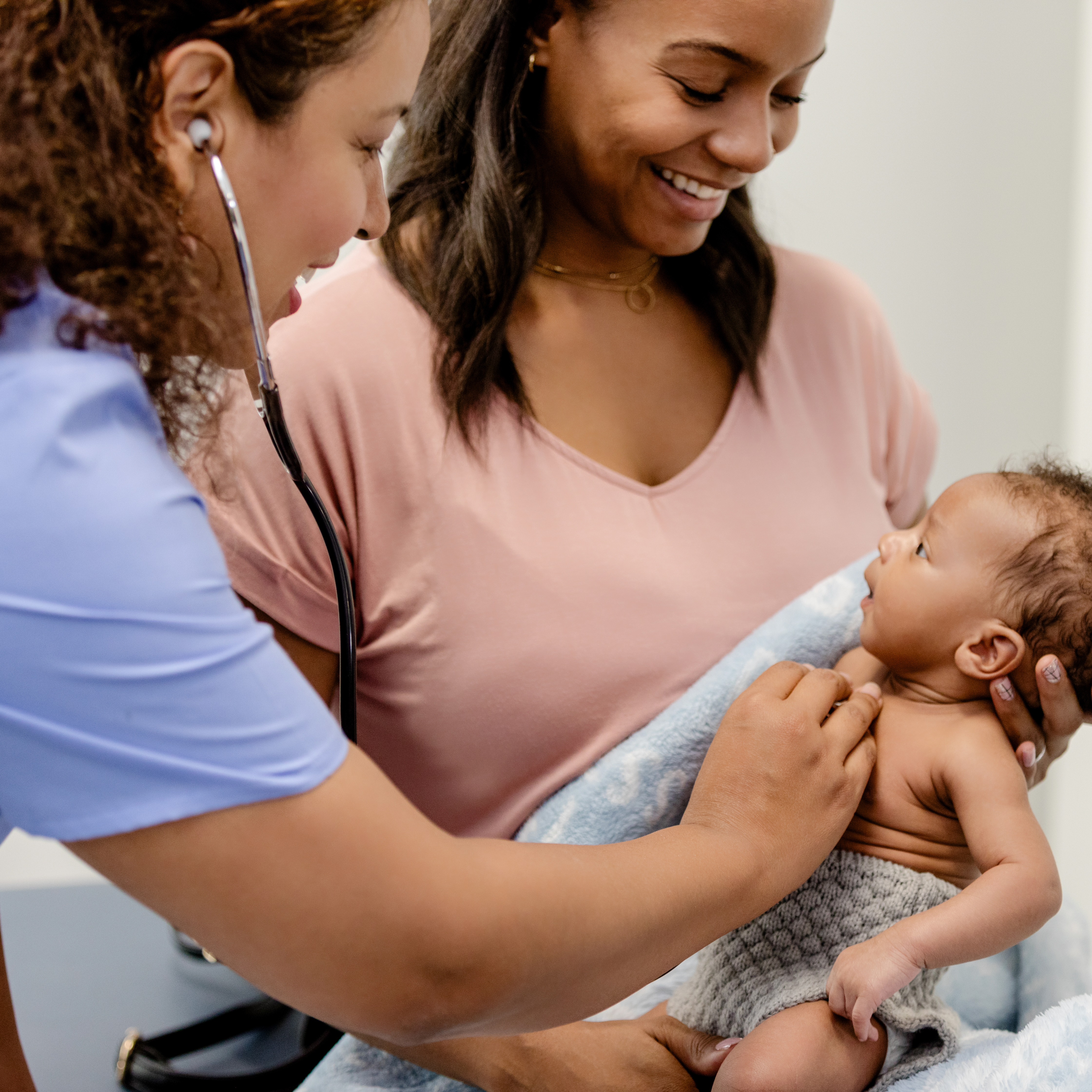 Baby at first doctor apppointment