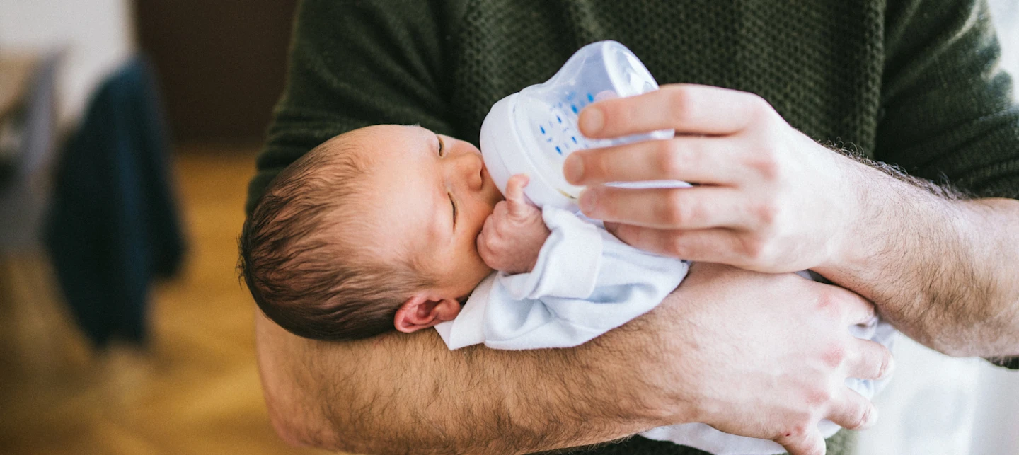 Newborn baby eating | Huckleberry