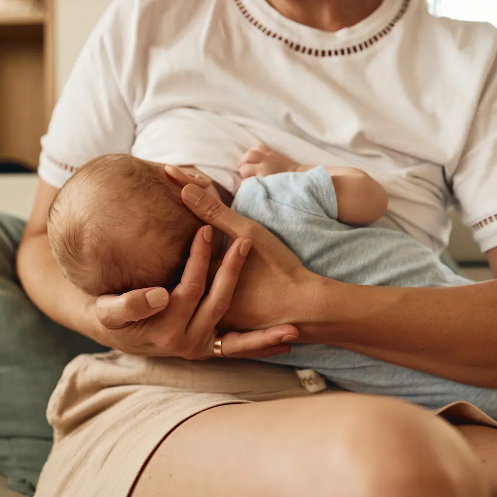 Baby falls asleep nursing