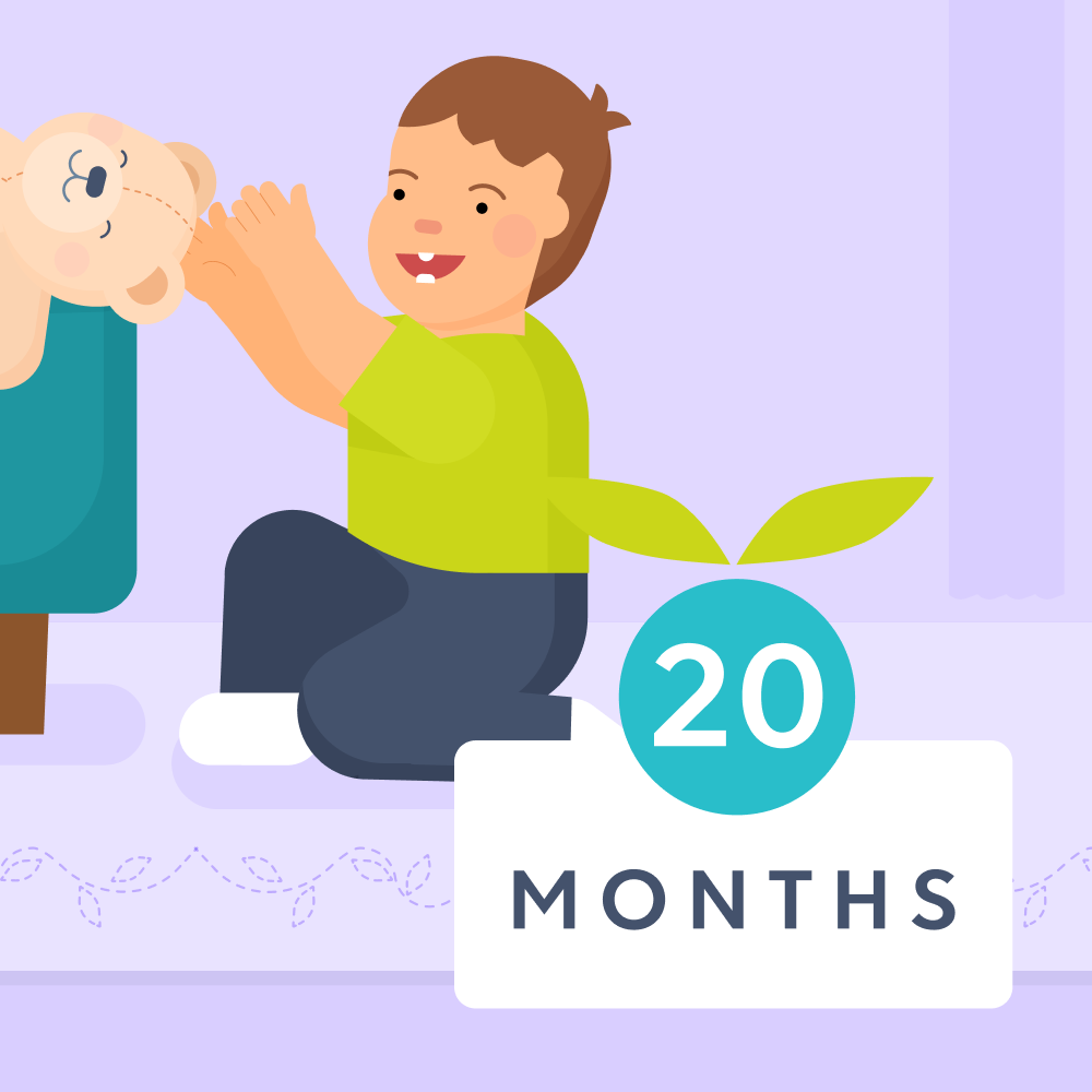 20 month toddler milestones illustration