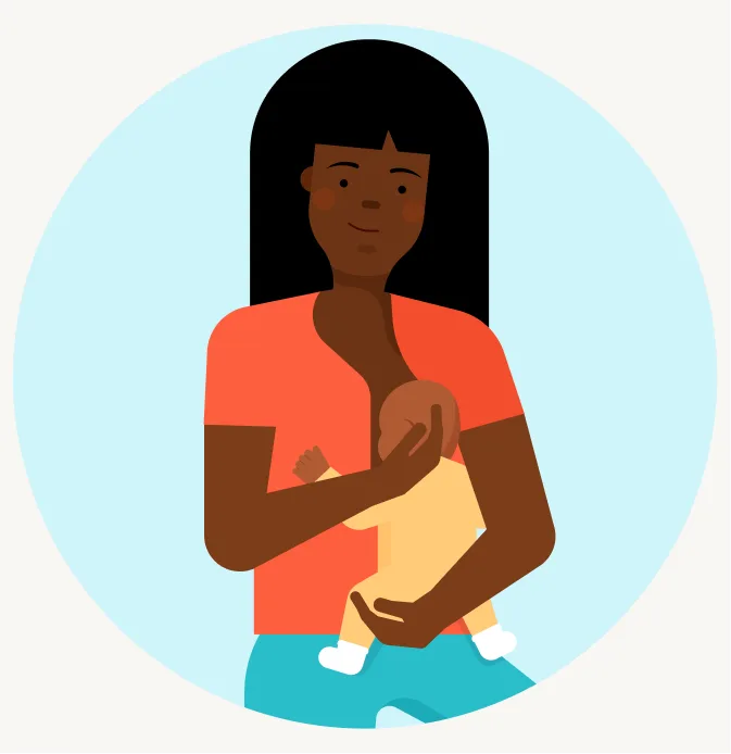Upright hold breastfeeding