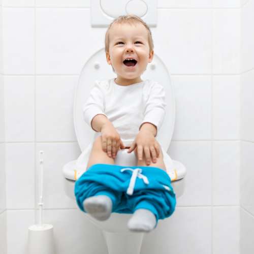 toddler on toilet