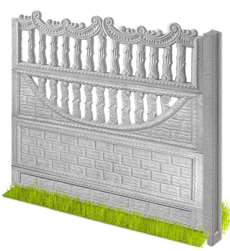 картинка паркан бетонний Конструкція № 018А