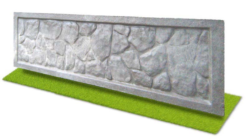 бетонні плити на паркан фотографія Плита № 12