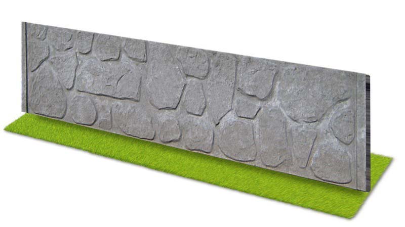 бетонні плити на паркан фотографія Плита № 124