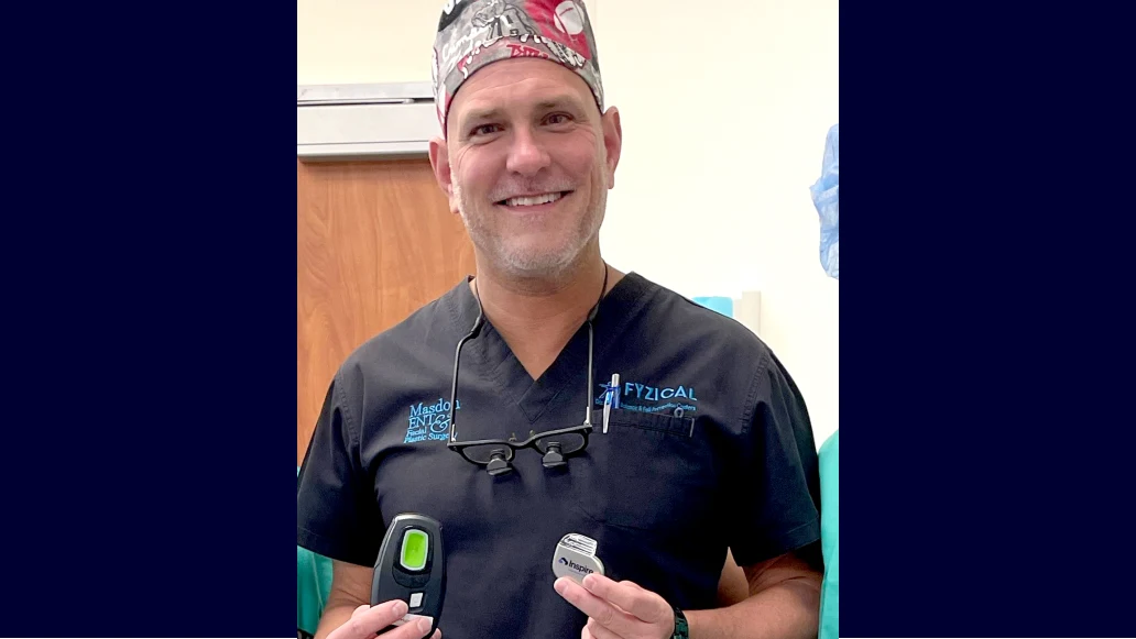 Dr. Jimmy Lee Masdon has done over 115 procedures as an Inspire-trained doctor, but he is also an Inspire patient, becoming the first Inspire-trained doctor to also receive the Inspire implant himself in November 2022. 