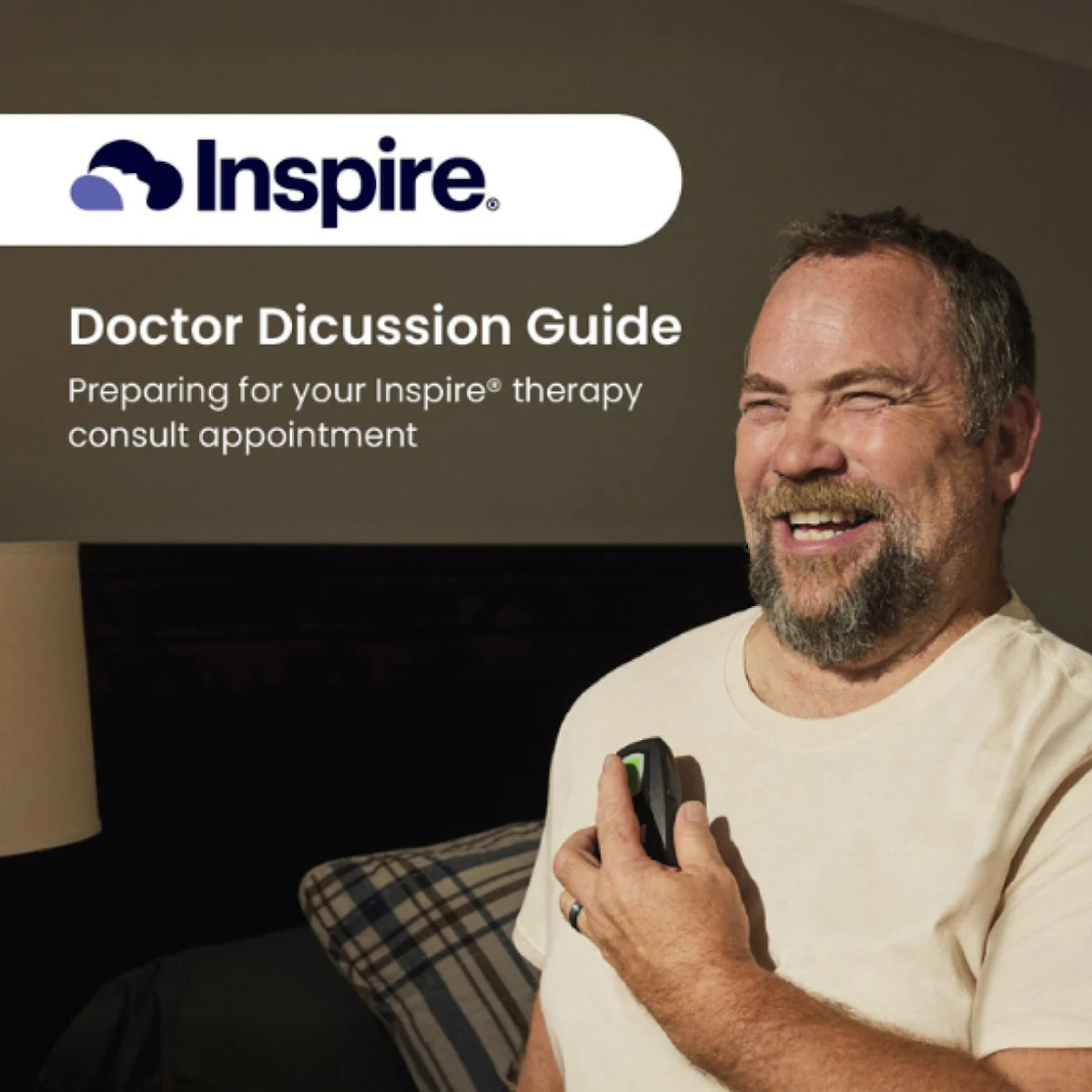 The image is a cover for a "Patient Guide: Getting Started with Inspire Therapy"