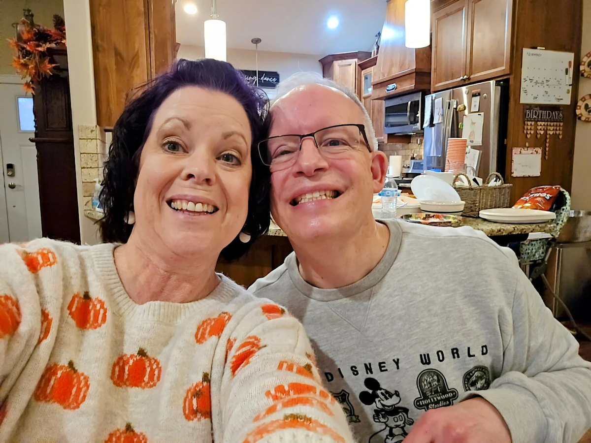 Becky Buddenbohm and her husband Doug enjoying a Halloween party together. She said she is sleeping better after treating her obstructive sleep apnea with Inspire® therapy.